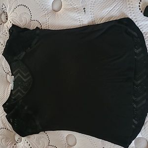 Black laced top, size M